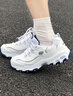 斯凯奇（Skechers）女小白鞋厚底增高休闲鞋网面透气运动鞋时尚春季款 99999863 白色/海军蓝色/WNV 35.5 实拍图