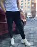 皮尔卡丹休闲裤男春夏季薄款大码300斤男士宽松裤子男士运动跑步冰丝长裤 黑色直筒+深灰束脚【常规款】 2XL 实拍图