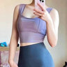 莫代尔运动内衣女高强度健身跑步防震瑜伽服一体美背心式文胸聚拢防下垂 豆沙紫【升级全固定一体杯】 S 【推荐70-85斤】 实拍图