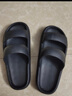 华美健步 ins风凉拖鞋时尚韩版厚底沙滩软底一字拖户外凉拖男款HM2271黑色44-45码 实拍图