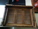 HAOMINGTIAN高档实木茶盘 大号鸡翅木茶托功夫茶具抽屉式排水茶台博古小茶盘家用小茶海 鸡翅小号博古39x26x7 实拍图