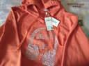 莎妮朵罗大码女装女宽松春秋装新品显瘦款休闲连帽遮肚子印花棉卫衣16285 17461 6XL 建议200-220斤穿着 实拍图