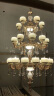 晶誉 别墅复式楼锌合金大吊灯楼中楼客厅中空大厅水晶灯餐厅房间灯  7层80头直径1.6高3.4米三色LED 晒单实拍图