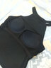 TINGE性感露肩挂脖外穿打底背心吊带女带胸垫罩杯一体上衣 黑色 XL 实拍图
