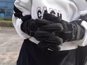 罗蒙真皮手套男冬天骑行摩托车加绒加厚触屏保暖防风防寒防泼水棉手套 黑色【加绒加厚】 实拍图