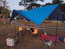 威迪瑞户外天幕帐篷防紫外线露营休闲遮阳棚凉棚防晒防暴雨沙滩野营帐篷 涂银宝蓝4.5*3米（两副杆） 实拍图
