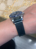 迈刻时（MAIKES）意大利进口小牛皮表带男代用华为天梭浪琴美度精工卡西欧表带真皮 蓝色+黑扣 22mm 实拍图