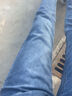 真维斯（Jeanswest）王一博代言牛仔裤男秋冬新款天丝舒适修身直筒高端潮牌休闲裤子男 深蓝【加绒保暖】 31 码(2尺4) 【建议120-130斤】 实拍图