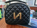 红谷包包女2025新款牛皮单肩手提包菱格贝壳包时尚斜挎女包 漆黑 实拍图