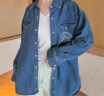 Teenie Weenie小熊女装2024早春新款复古美式做旧宽松牛仔衬衫外套 中蓝色 165/M 晒单实拍图