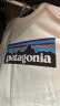 巴塔哥尼亚（Patagonia）男女情侣通勤短袖夏季P-6 Logo混纺棉休闲潮流户外透气T恤 38504 WHI（实物白里透蓝） L 实拍图