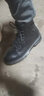 可尼特雪地靴男靴新品头层牛皮黑色马丁靴男韩版时尚中高帮厚底大码加棉靴保暖工装靴子男47码 黑色单鞋 41皮鞋码 实拍图