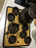 矜瓷 懒人茶具套装家用石磨冲茶器茶盘泡茶功夫茶壶紫砂茶杯整套茶道 19百福如意自动泡茶器-赭石 实拍图