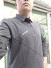 守约贤者秋季薄款男士长袖t恤男装翻领新款体恤纯色中青年大码打底衫中年 1182深灰 XL建议体重150-170斤 实拍图