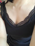 甜蜜邂逅保暖背心女士加绒加厚蕾丝内衣冬季吊带打底衫上衣女无痕双层背心 2件装黑+肤 均码（80-130斤） 实拍图