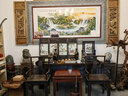 迅典国画山水画鸿运当头挂画客厅装饰画办公室字画风水画沙发背景墙画 D款【流水生财】 实木带框205*115CM(有机玻璃） 实拍图