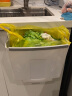 dehub塑料袋收纳盒厨房壁挂抽取式整理盒大容量免打孔无痕垃圾袋收纳盒 白色1个+折叠橱柜垃圾桶 实拍图