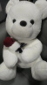 吉吉熊（JIJIXIONG）可爱玫瑰花小熊公仔小号泰迪熊玩偶布娃娃毛绒玩具女生情人节礼物 白色 坐高45厘米 晒单实拍图