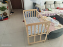 笑贝乐婴儿床实木拼接宝宝床多功能移动小户型新生儿bb床木质制摇篮摇床 实木床+蚊帐+棕垫 单层大床（102/60）0-3岁 晒单实拍图