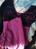 艾舞戈儿童舞蹈服秋冬女童拼绒练功服专业芭蕾舞连体服丝绒拉丁舞演出服 紫色-长袖-开裆 110 （身高105-115cm） 实拍图