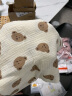 婧麒（JOYNCLEON）婴幼儿双层纯棉绉布宝宝锁边包被春夏季外出包单可爱卡通婴童抱毯 可爱熊 80*80cm 晒单实拍图