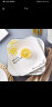 尚行知是 小太阳北欧西餐盘碟子创意陶瓷餐具盘牛排甜品盘家用菜盘早餐盘 方盘-橙子图案 1个 8英寸 实拍图