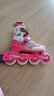 米高溜冰鞋儿童全闪光轮直排轮旱冰鞋轮滑鞋可调尺码S1【培训适用】 全闪粉色鞋+K7头盔+PE1护具+包 S (27-30)3-5岁 实拍图