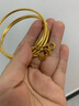 老庙黄金手镯足金三生三世福牌金镯子送妈妈老婆生日节日礼物 福牌56#：约12.1g 实拍图