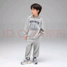 左西男童套装秋装2025新款儿童运动服男孩两件套秋季衣服潮 灰色 160 实拍图