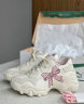 彪马（PUMA）【厚底鞋】官方女子蝴蝶结印花休闲鞋PULSAR WEDGE RIBBON 387090 米白色-粉红-01 35.5 实拍图