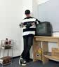 回力牛仔裤男秋季裤子男直筒裤宽松休闲阔腿裤简约长裤深蓝L 实拍图