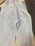 浩术 牛仔裤男秋冬季复古高街宽松直筒抽绳宽松休闲高街潮牌牛仔裤 灰色+浅蓝色【两件装】 M 【85-105斤】 实拍图