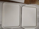 天城一品 长方形密胺塑料托盘 密胺盘塑料茶盘茶具配件茶盘茶托可定制logo 宽边白色 实拍图