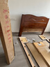 麦娅月实木床 胡桃木实木床中式双人床简约家用主卧婚床实木大床 胡桃木床+2柜+20cm乳胶弹簧床垫 1500*2000mm抽屉款 实拍图