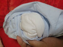 Bemobo婴儿定型枕幼儿园儿童夏季透气纯棉枕芯四季通用宝宝新生儿小枕头 浅蓝 -婴儿枕头 实拍图