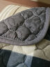 瑞娜美 加厚保暖法兰绒床垫软垫子冬天珊瑚绒0.9单人学生宿舍垫被 灰白格 180*200cm 实拍图