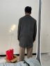 【羊毛有限公司】GXG男装 商场同款极简系列灰色简约时尚长大衣 2022年冬季新款 中灰色 175/L 晒单实拍图