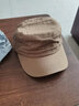 红蜻蜓帽子男士夏季防晒平顶帽爸爸中老年休闲遮阳太阳帽鸭舌帽 卡其 均码 帽围（56-60CM） 实拍图