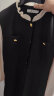 LILY2023冬新款女装设计感假两件气质通勤浪漫花边领衬衫连衣裙女 510黑 M 晒单实拍图