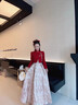 映雯订婚衣服女晚礼服女2024新款高端气质敬酒服新娘红色新中式结婚礼 酒红色长款 M 实拍图