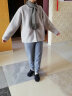无印良品（MUJI）女式  长毛抓绒 夹克 短款外套女  简约风 BB2NSA3A 浅灰色 L(165/88A) 实拍图