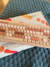 镭拓（Rantopad）RF108 无线键盘鼠标套装 圆形可爱 家用办公无线打字 少女心笔记本外接键盘奶茶色混彩 实拍图