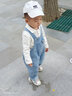 赢一贝婴儿牛仔裤幼童宝宝牛仔背带裤洋气时尚春秋季男女童裤子韩版长裤 蓝色 80cm 实拍图