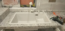 科恩纳（Coenna） 石英石水槽单槽厨房洗菜盆 花岗岩洗碗池台下盆带沥水槽 【D7647飞雨龙头】抽拉套餐 实拍图