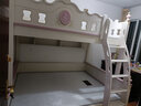 优想上下床双层高低床儿童床女孩床公主床美式两层床实木上下铺子母床 上下床+书架+爬梯 1500mm*1930mm 实拍图