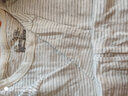 无印良品 MUJI 男式 粗细不均棉线 天竺编织 条纹短袖T恤 ABB04A0S 米白色X横条 XL 实拍图