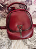喵小姐（MISSMIAO）轻奢高端品牌女士包包女包新款流苏双肩包女休闲大容量百搭小背包 时尚酒红(轻便旅行通勤旅游外出) 实拍图