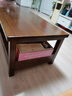 奥吉瑞 茶几 实木茶几桌客厅简约电视柜组合小户型边几功夫茶几桌中式 松木款 胡桃色不带抽屉(活动款) 茶几长100*宽60cm 实拍图