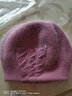蓝诗梦戴新款帽子女冬天妈妈毛线帽保暖韩版针织帽兔毛帽时尚加厚套头帽 （双层加厚）皮红色 成人56-60cm 实拍图