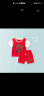 迪迪熊日记 宝宝短袖套装夏儿童装男婴儿纯棉衣服T恤女童短裤薄款夏装学院风 短袖套装 篮球衣23 红色 90cm(24M) 晒单实拍图